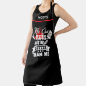 No One Rubs His Meat Better Funny BBQ Grill Gift エプロン (インサイチュ)