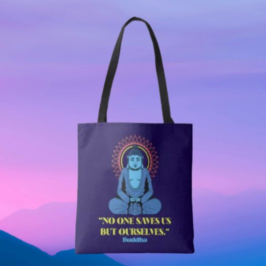 No One Saves Us But Ourselves – Buddha Quote Tote トートバッグ