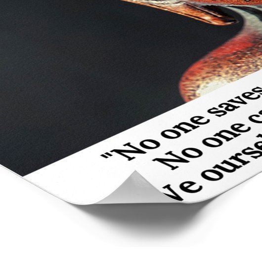 No one saves us but ourselves Quote by Buddha ポスター (角)