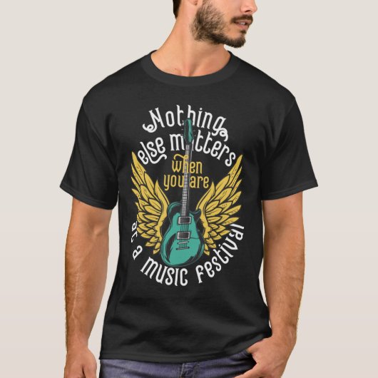No Other S – 音楽フェスティバルウィングギターティー Tシャツ (正面)