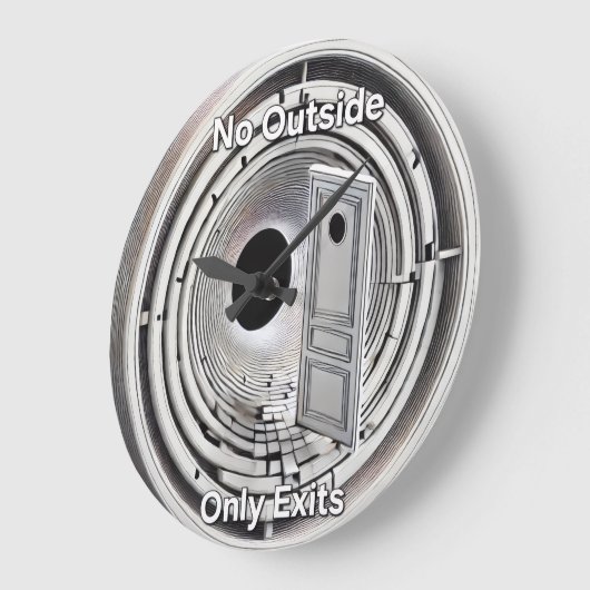 No outside only exits Wall Clock ラージ壁時計 (傾斜)