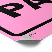 No Over Nite駐車場 – ピンク ポスター (角)