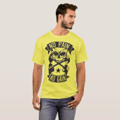no pain gain citation tete de mort haltere muscula tシャツ (正面フル)