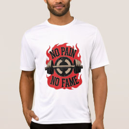 No Pain No Fame Tシャツ – ジムやる気を起こさせるシャツ
