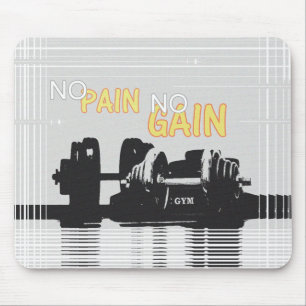 No Pain No Gainアーモダントポップ・アートのテンプレート マウスパッド