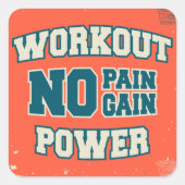 No Pain No Gainトレーニング力 スクエアシール (正面)