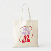 No Pain No Gainトートバッグ – ハンドバッやる気を起こさせるグ トートバッグ (正面)
