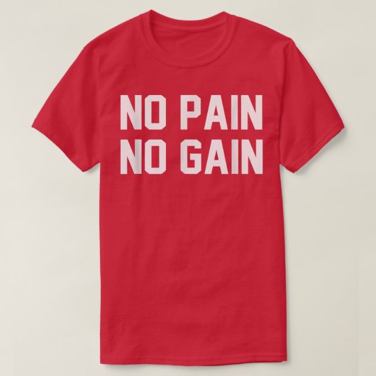 No Pain No Gainフィットネスジムチ感動的マーティ Tシャツ (デザイン正面)
