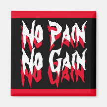 No Pain No Gain引用文フィットネス赤白黒