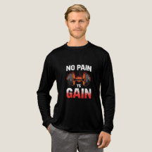 No Pain No Gain やる気を起こさせる Gym Tシャツ