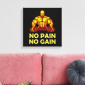 no pain no gain キャンバスプリント (インサイチュ (リビング))