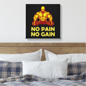 no pain no gain キャンバスプリント (インサイチュ (寝室))