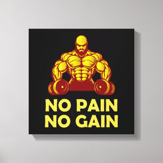 no pain no gain キャンバスプリント