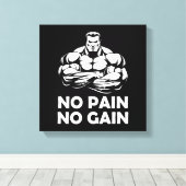 No pain no gain キャンバスプリント (インサイチュ (ウッドフロア))