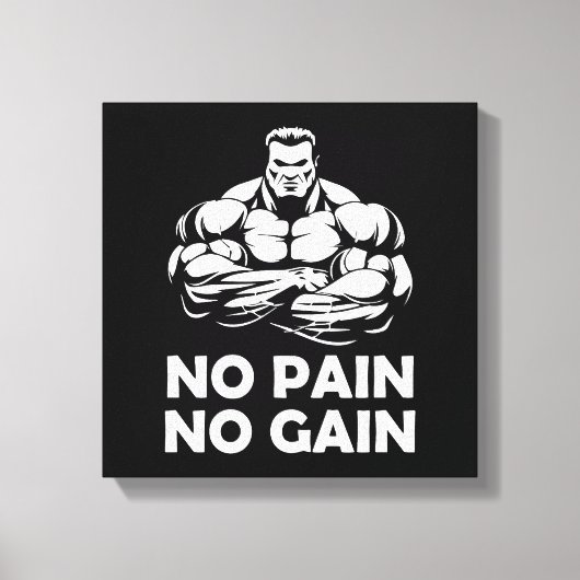 No pain no gain キャンバスプリント (正面)