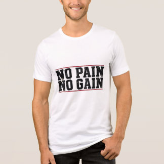 No Pain No Gain ハードコア ダッシレスト印字 インダストリアルジム トライブレンドTシャツ