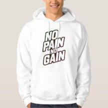 No Pain No Gain パーカー – モチベーションアップのジムワークアウト