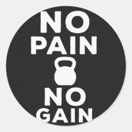 No Pain No Gain -フィットネス動機 ラウンドシール