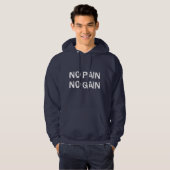 NO PAIN NO GAIN BLUE HOODIE パーカ (正面フル)