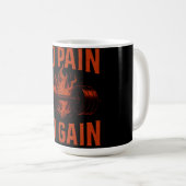 No Pain No Gain – Classic Gym Motivation コーヒーマグカップ (正面右)