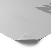 No Pain No Gain Funny Kawaii Baguette Working Out ポスター (角)