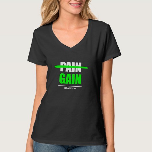 No Pain no Gain green Workout Fitness Motivation G Tシャツ (正面)
