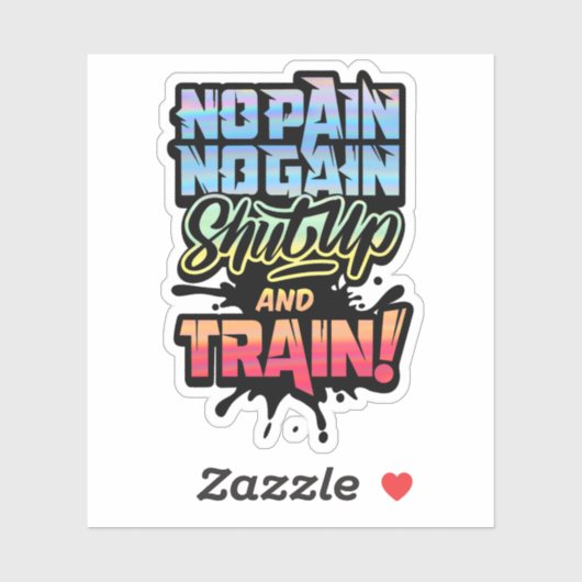 No Pain No Gain Gymモチベーション – トレーニングフィットネス シール (シート)