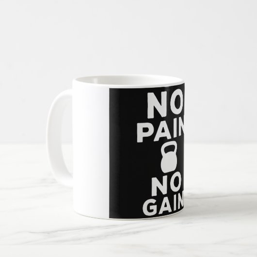No Pain No Gain - Gym コーヒーマグカップ (正面左)