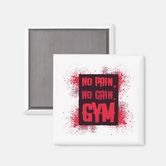 No Pain No Gain Gym マグネット (正面/裏面)