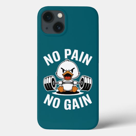 No Pain No Gain Gym Duck iPhone 13 Case-Mate iPhoneケース (裏面)