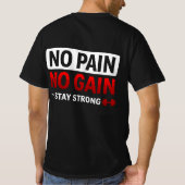No Pain No Gain Gym Motivation T-Shirt Fit Tシャツ (裏面)