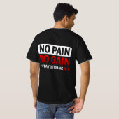 No Pain No Gain Gym Motivation T-Shirt Fit Tシャツ (裏面フル)