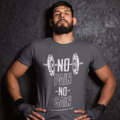 No Pain No Gain Hantel Motiv Tシャツ