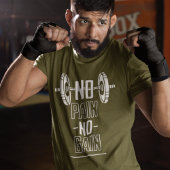 No Pain No Gain Hantel Motiv Tシャツ
