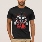 No Pain No Gain – Hardcore Gym Fitness Design Tシャツ (正面)