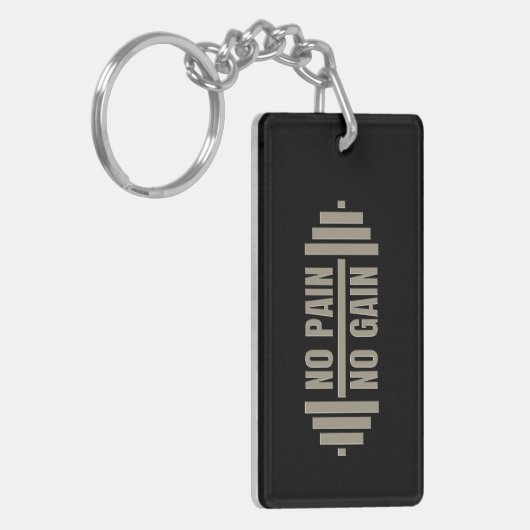 No Pain No Gain Keychain キーホルダー (正面左)