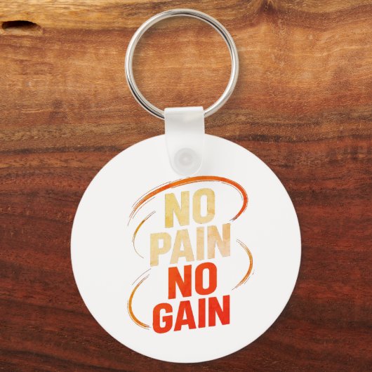 No Pain No Gain Keychain キーホルダー (裏面)