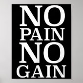No Pain No Gain Motivation  ポスター (正面)