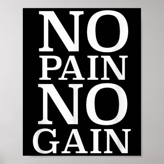 No Pain No Gain Motivation  ポスター (正面)
