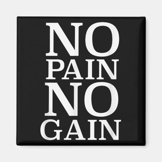 No Pain No Gain Motivation  マグネット (正面)