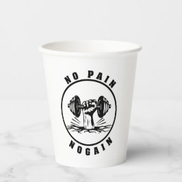 No Pain No Gain Paper Cups for fitness lovers 紙コップ