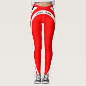No Pain No Gain Red White and Black レギンス (正面)