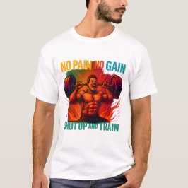 No Pain No Gain Shut Up And Train T-Shirt Tシャツ