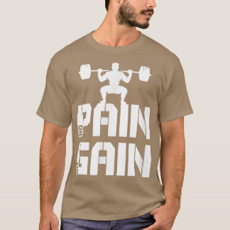 No Pain No Gain Squat Gym Motiving for Leg Tシャツ