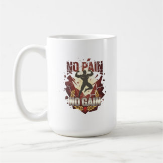 "No Pain, No Gain: Strength and Motivation Design  コーヒーマグカップ