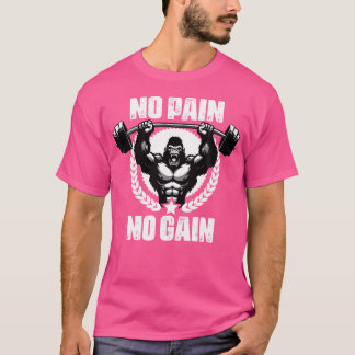 No Pain No Gain Weightliftトレーニングジム引用文ジム Tシャツ