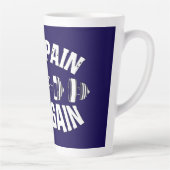 No Pain No Gain Workout Barbell カフェラテマグ (右)