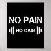 No Pain No Gain Workout Motivation  ポスター (正面)