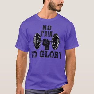 No Pain no Gloryダンベルモチベーショントレーニング列車 Tシャツ