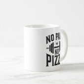 No Pain, No Pizza – ジムおもしろいトレーニング コーヒーマグカップ (正面右)